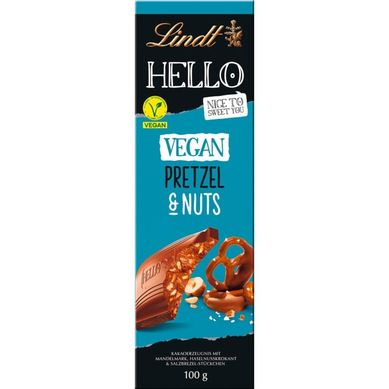 Lindt vegan šokolaad soolakringli ja pähklitega