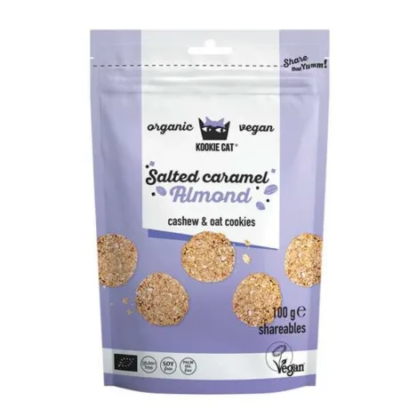 Kookie Cat Mini küpsised soolakaramelli ja mandliga, 100g