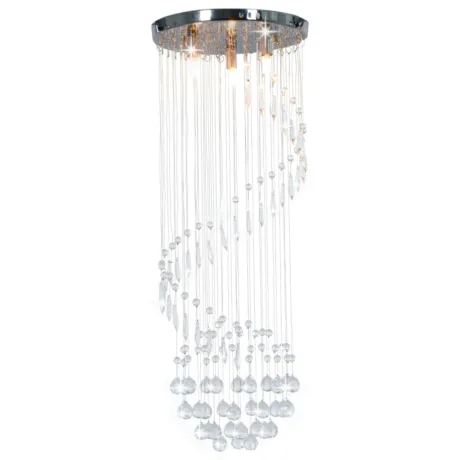 Laelamp Kristallhelmestega Hõbedane, Spiraalne, G9