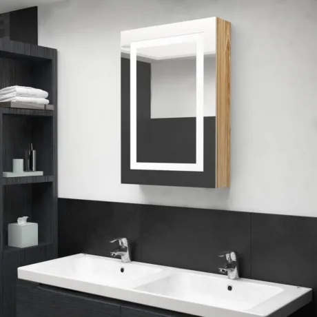 Led Vannitoa Peegelkapp, 50 x 13 x 70 Cm