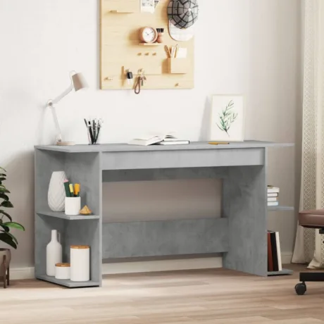 Kirjutuslaud, Betoonhall, 140 x 50 x 75 Cm, Tehispuit