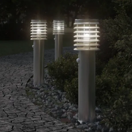 Õue Lambipost, 60 Cm, Roostevaba Teras Anduriga