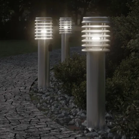Pistikupesaga Õue Lambipost, 60 Cm, Roostevaba Teras Pistikuga
