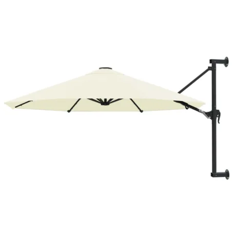 Seinale Kinnitatav Päikesevari Metallpostiga 300 Cm, Helebeež