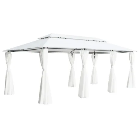 Varikatus Kardinatega, 600 x 298 x 270 Cm, Valge, 180 G/M²