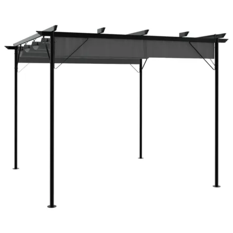 Lehtla Eemaldatava Katusega 3 x 3 M, Pruunikashall 180 G/M²