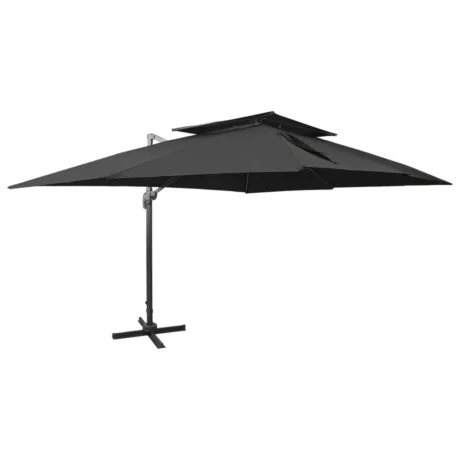Konsooldisainiga Päikesevari Topelt Katus 400 x 300 Cm