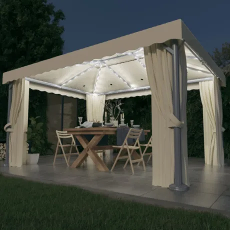 Varikatus, Kardin, Led-Nöörvalgusti 4 x 3 M Kreemjas