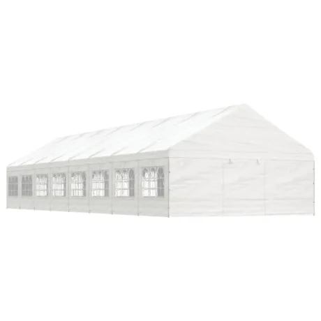 Katusega Varjualune, Valge, 17,84 x 5,88 x 3,75 M, Polüetüleen