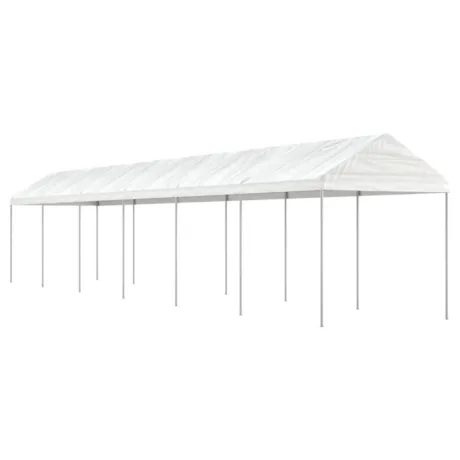 Katusega Varjualune, Valge, 13,38 x 2,28 x 2,69 M, Polüetüleen