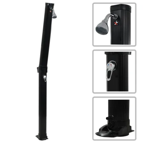 Kokkupandav Päikesedušš, Must 214 Cm 23 L