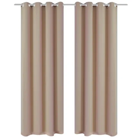 2 Tk Kreemjasvalget Metallrõngastega Kardinat