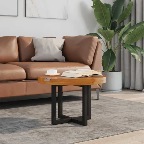 Kohvilaud Tugevast Tiigipuidust Ja Vaigust 60 Cm