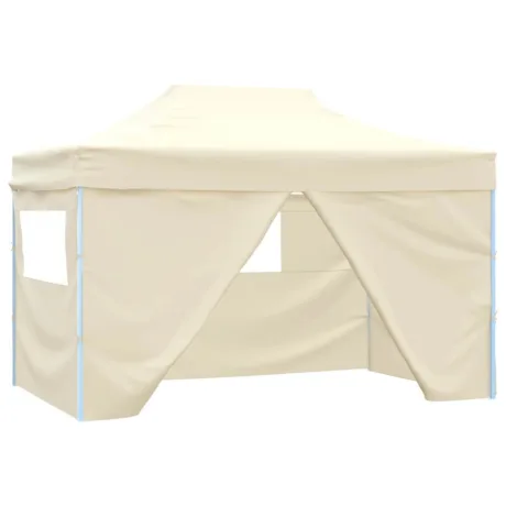 Professionaalne Kokkupandav Peotelk 4 Seina 3 x 4 Teras Kreemjas