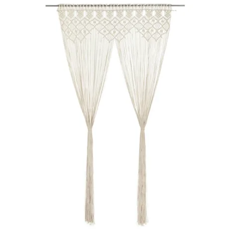 Makrameekardin 140 x 240 Cm Puuvill