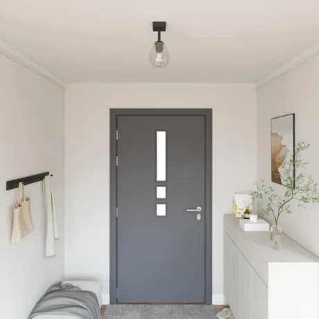 Lae Kohtvalgusti Must 13 x 13 x 26 Cm Klaas Ja Metall