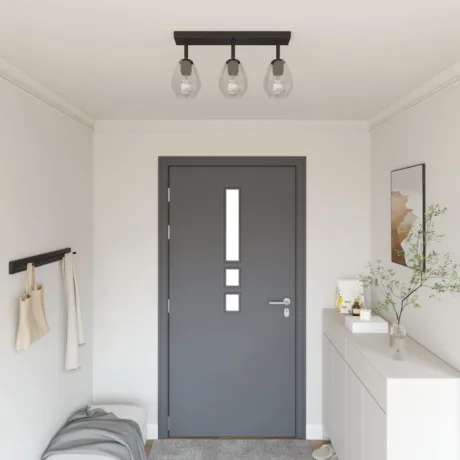 Lae Kohtvalgusti Must 54 x 13 x 26 Cm Klaas Ja Metall