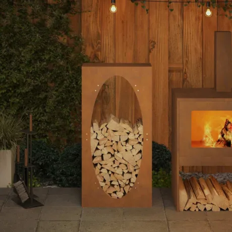Küttepuude Riiul 50 x 23 x 100 Cm Ilmastikukindel Teras