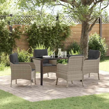 Aia Söögilaudade Komplekt Padjaga 5 Pcs Helehall Polürotang