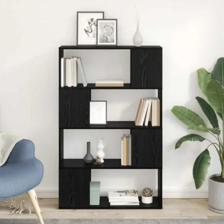 Telerikapi Komplekt Must 80 x 24 x 125 Cm Tehispuit