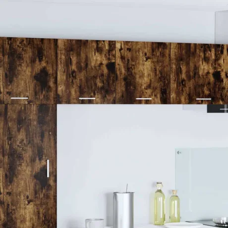 Seinakapp 2 Pcs Suitsutatud Tamm Ja Valge 40 x 31 x 40 Cm