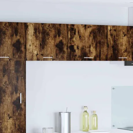 Seinakapp 2 Pcs Suitsutatud Tamm Ja Valge 50 x 31 x 40 Cm