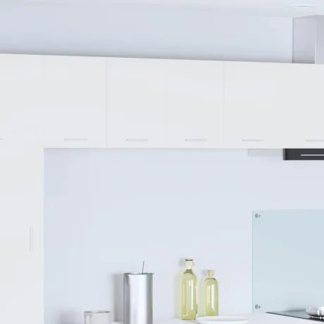 Seinakapp Ladustamisega 2 Pcs Valge 60 x 31 x 40 Cm Tehispuit