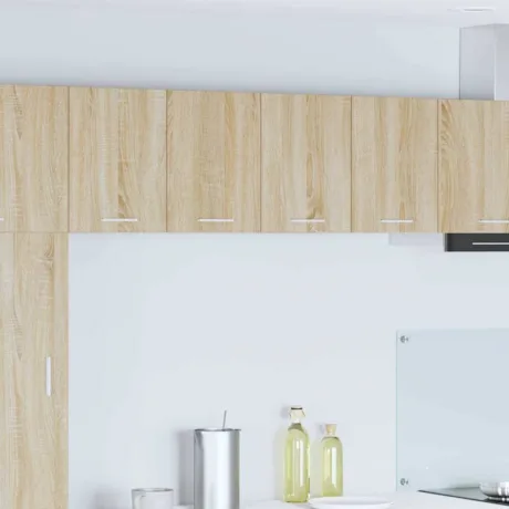 Seinakapp Uksega 2 Pcs Sonoma Tammes Ja Valges 60 x 31 x 40 Cm