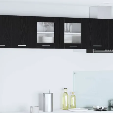 Seinakapp Uksega Must Tamm Ja Valge 80 x 31 x 40 Cm Tehispuit