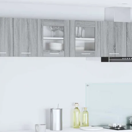 Seinakapp Uksega Hall Sonoma Ja Valge 80 x 31 x 40 Cm Tehispuit