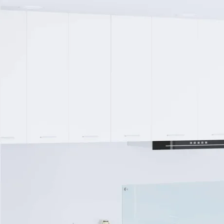 Seinakapp Ladustamisega 2 Pcs Valge 30 x 31 x 80 Cm Tehispuit