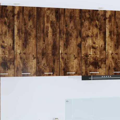 Seinakapp Suitsutatud Tamm Ja Valge 30 x 31 x 80 Cm Tehispuit