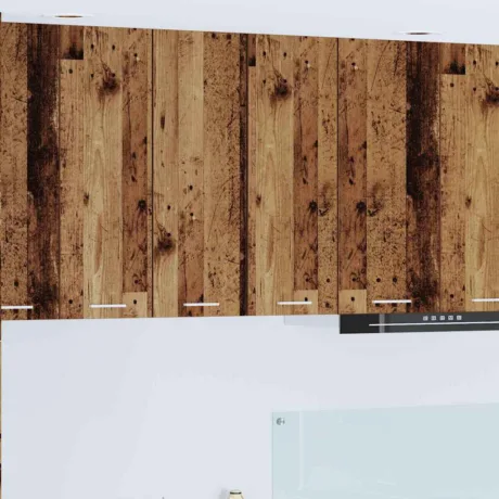 Seinakapp Uksega Vana Puu Ja Valge 30 x 31 x 80 Cm Tehispuit