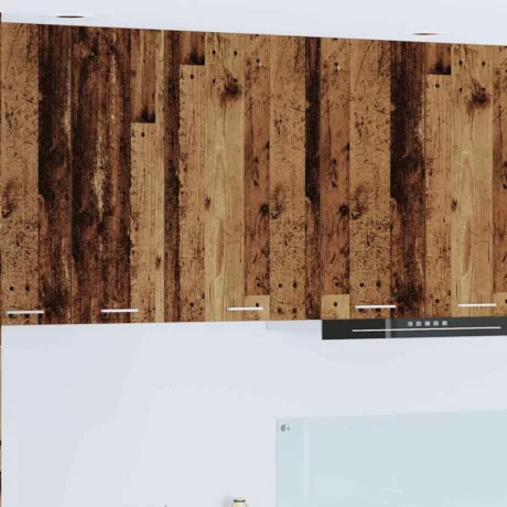 Seinakapp Uksega Vana Puu Ja Valge 50 x 31 x 80 Cm Tehispuit