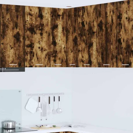 Seinakapp Suitsutatud Tamm Ja Valge 57 x 57 x 80 Cm Tehispuit