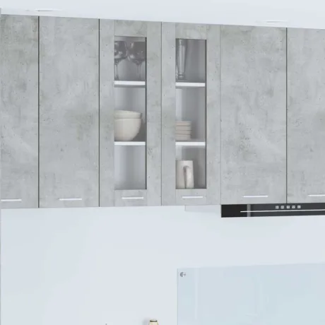 Seinakapp Ladustamisega Betoonhall 60 x 31 x 80 Cm Tehispuit