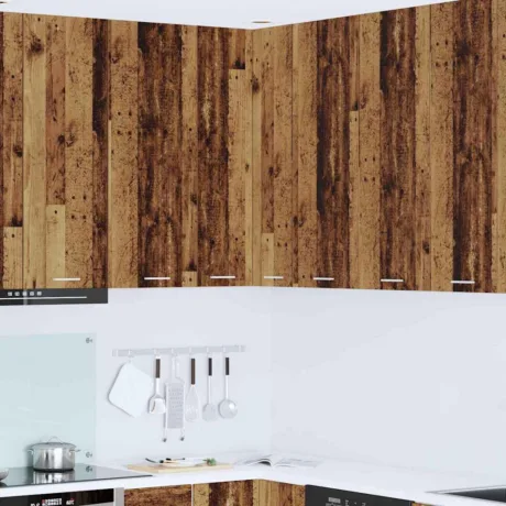 Seinakapp Uksega Vana Puu Ja Valge 57 x 57 x 100 Cm Tehispuit