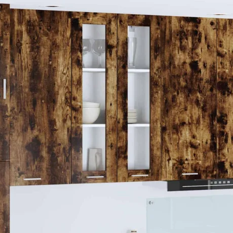 Seinakapp Uksega Suitsetatud Tamm 60 x 31 x 100 Cm Tehispuit