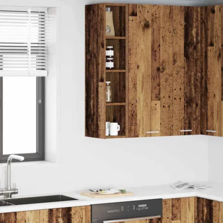 Seinakapp Ladustamisega Vana Puit 20 x 29,5 x 100 Cm Tehispuit