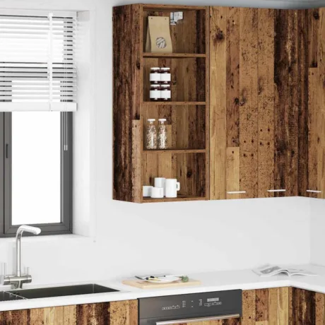 Seinakapp Ladustamisega Vana Puit 40 x 29,5 x 100 Cm Tehispuit