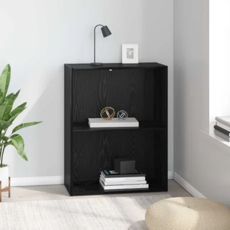 Raamatukapp Must Tamm 60 x 30 x 76.5 Cm Tehispuit