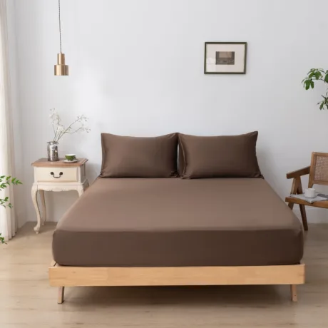 Bambusest kummiga voodilina - Coffee Brown - Premium