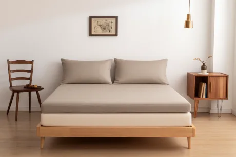 Bambusest kattemadratsi voodilina - Soft Taupe - Premium
