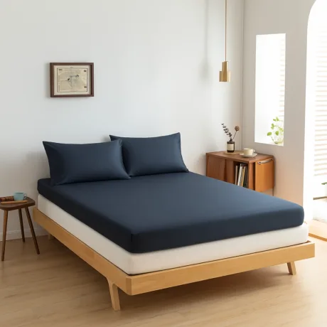 Bambusest kattemadratsi voodilina - Space Blue - Premium
