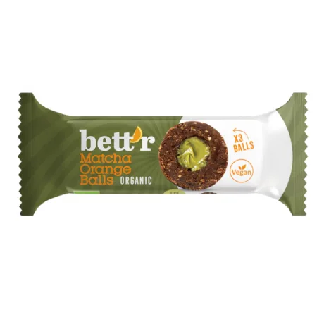 Bett'r puuviljapallid matcha ja apelsiniga, 45g