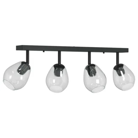 Lae Kohtvalgusti Must 73.5 X 13 X 26 Cm Klaas Ja Metall - foto 2