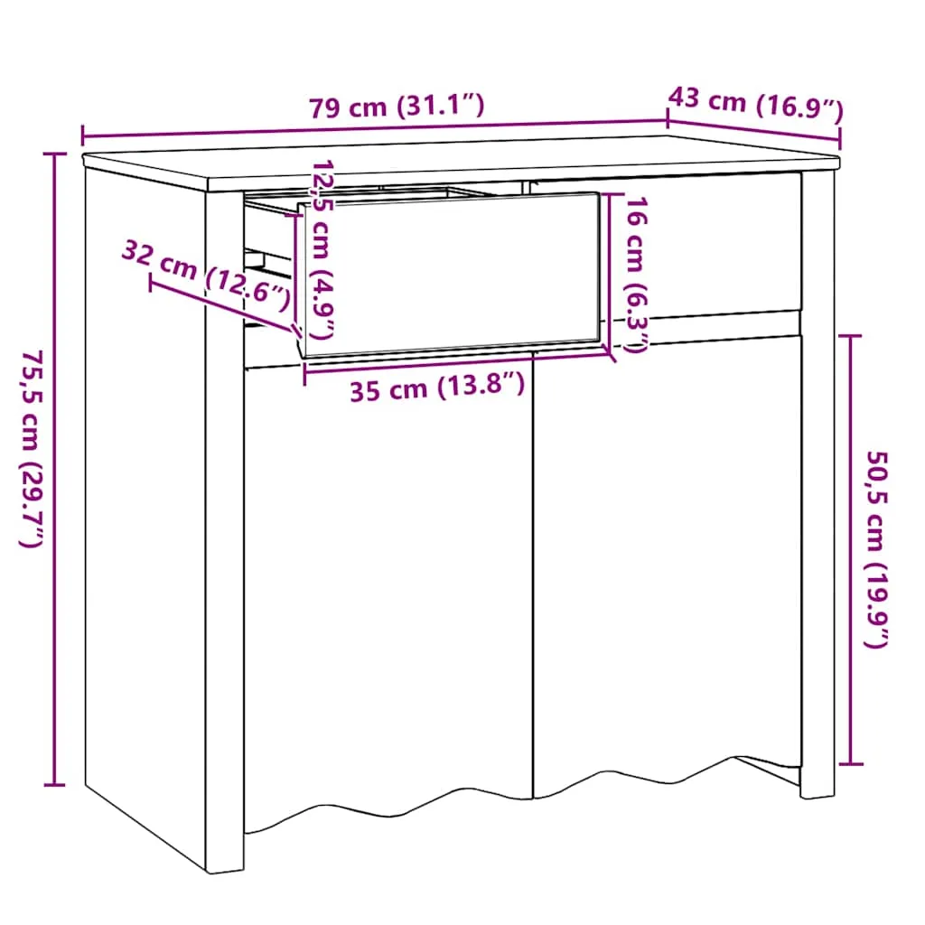 Kõide Sahtliga Drammen 79 X 43 X 75.5 Cm Männipuit - foto 12