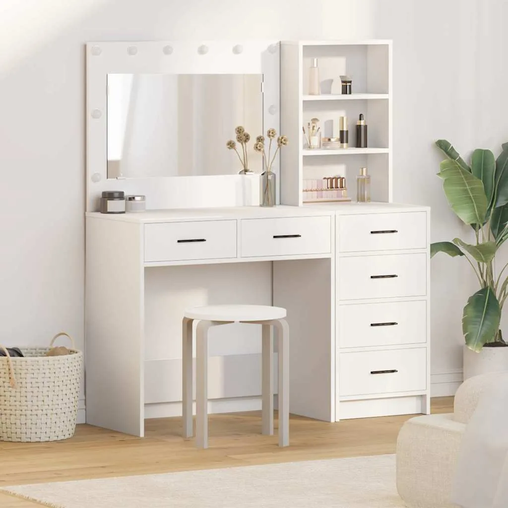 Riietumislaud Sahtliga Helehall 78.5 X 41 X 135 Cm Tehispuit - foto 13