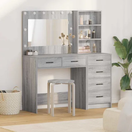 Riietumislaud Sahtliga Helehall 78.5 X 41 X 135 Cm Tehispuit