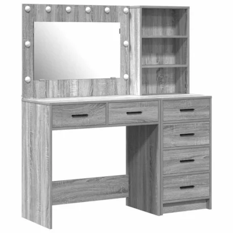 Riietumislaud Sahtliga Helehall 78.5 X 41 X 135 Cm Tehispuit - foto 2